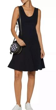 10 Crosby women’s Fluted stretch-cotton midnight blue mini dress S 6