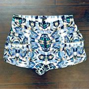 INTERMIX Women's Cute Geo Print 100% Silk Dressy Shorts | Size: M