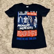 One Direction Midnight Memories Concert T-shirt size small