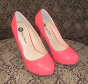 Michael Antonio Love Me coral heels, size 6