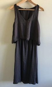 BOBEAU SILK MIDI SLEEVELESS DRESS SIZE S‎