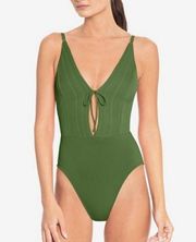 NWT Robin Piccone Lily One Piece Swimsuit in Navy Size 8