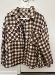 Brown gingham jacket 