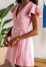 Pink and White Striped Dress