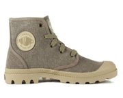 Palladium Hi Boue Boot in Beige Combat Style Sneaker Lace Up Women's Size 9