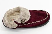 Earth Spirit Cloudease Red White Knit Slip On Moccassins Slipper Shoes Size 9