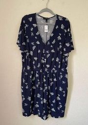 NWT lane Bryant v neck floral romper size 18/20