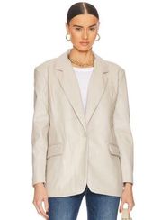 NWT BLANKNYC Faux Leather Blazer in Bare Essential MEDIUM