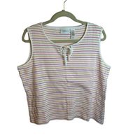 LIZ CLAIBORNE VINTAGE Y2K STRIPED TANK