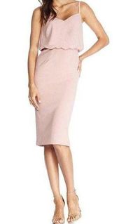 Dress The Population Blouson Dress Sheath ALONDRA Blush Pink Sz XXL New