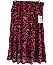 4/$25 Lularoe Red/Pink Flower skirt Size L