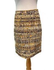 J. McLaughlin Boucle Tweed Pencil Skirt - 0