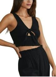 Onia Black Beach Gauze Tank Top Large NEW