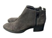 Kenneth Cole DARA Gray Leather Ankle Boot Suede Bootie Heeled Size 8