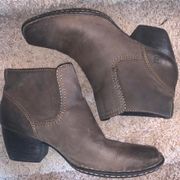 Born Leather Gray Ankle Boots 