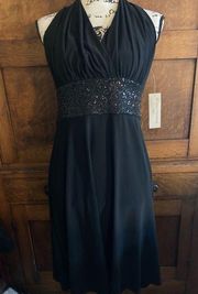 Evan Picone black dress size 4P NWT
