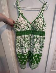 She’s Cool white and green dress in size XL. Preowned good condition.