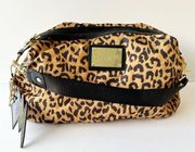 BETSEYVILLE Leopard Print Nylon Shoulder Bag Studded Patent Leather Mob Wife