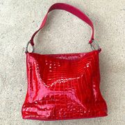 BRIGHTON CHER COLLECTION CHER LIPSTICK RED PATENT LEATHER SHOULDER HANDBAG $330