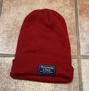 Abercrombie and Fitch brick red beanie