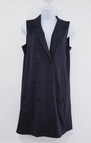 ASOS Black Double Breasted Cardigan Vest