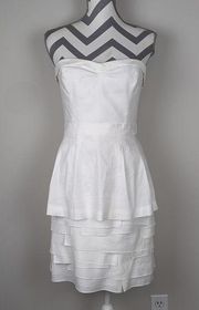 Annika White Strapless Dress 10