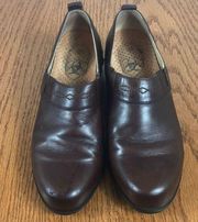 Ariat paddock slip on leather shoes 52326 brown womens sz 6 GUC