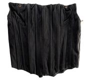 Boys Lie Corset Top Womens X Large Black Boned Bodice Strapless Paneled Zipper