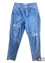 Flying Monkey Women's Distressed Stretch Mom Jeans Size 29