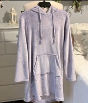 Wildfox Plush Pullover Loungewear Lavender Hooded Pullover Sleep Lounger Robe SM