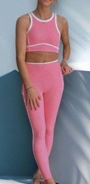 NEW! WILO Bubblegum Pink and White Workout Set Size Small