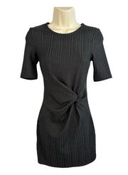 & Other Stories Womens size 0 Paris Atelier Ribbed Black Mini Dress Stretchy