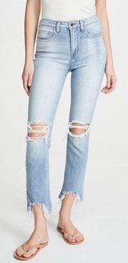 L’agence light wash ripped jeans  in Classic Braise size 27 