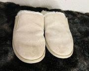 Sorel Hadley Suede Faux Fur Lined Slide Slippers Women's 7 Flat Slip-On