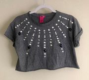 Body Central cropped jeweled shirt