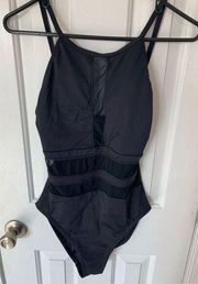 La blanca black bikini medium black cut out one piece