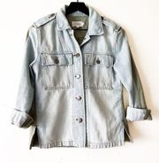 Frame Women’s XS Denim Cargo Mix Shirt Jacket