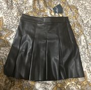 Black Leather Mini Skirt