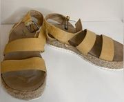 Yellow Platform Espadrilles Sandals