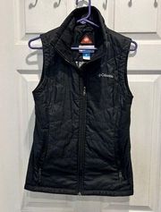 Columbia Puffer Vest Women’s  Size Small Black Omni Heat Zipper Pocket