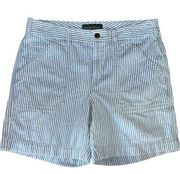 Lauren  Jean Co. Striped denim & white Shorts size 10