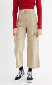 Urban Outfitters  Charlie High-Rise Cargo Jean - Tan/Khaki - 27