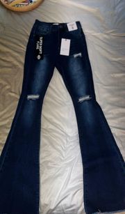 NWT 00 high waisted flare jeans 