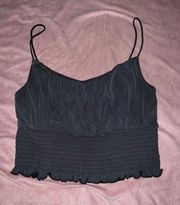 Black Rouched Tanktop