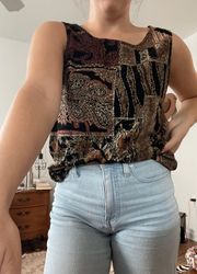 Vintage Sleeveless Flowy Top