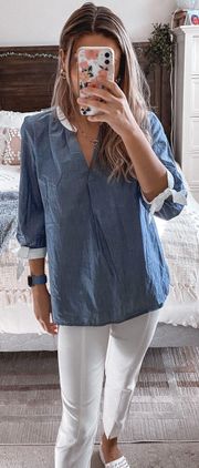 Blue Nautical Style Blouse 