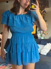 Blue Ruffle Dress