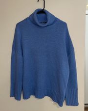 Blue Turtleneck Sweater