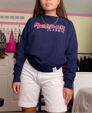 Reebok Classic Classic Crewneck/ Sweatshirt in Navy Blue