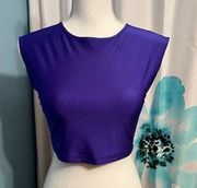 Blue spandex crop